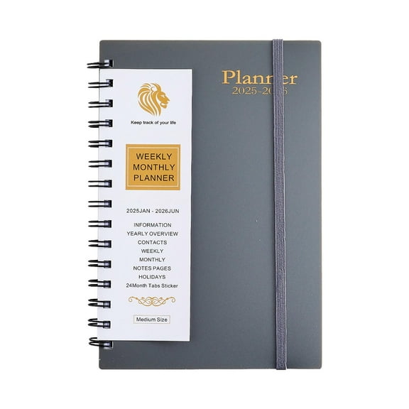 WMGHA Academic Planner 2025-2026 For Women & Men,Monthly and Weekly Calendar Planner,Jul 2025 - Jun 2026,Hardcover Spiral Bound School Teacher Student Planner with Tabs,Inner Pocket,5.6x 8.2"