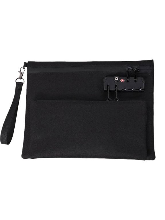 Anti-Theft Travel Lock Bag – Secure Zippered Handbag with Combination Lock – Double-Layer ID & Valuables Pouch for Men & Women – Durable & Lightweight