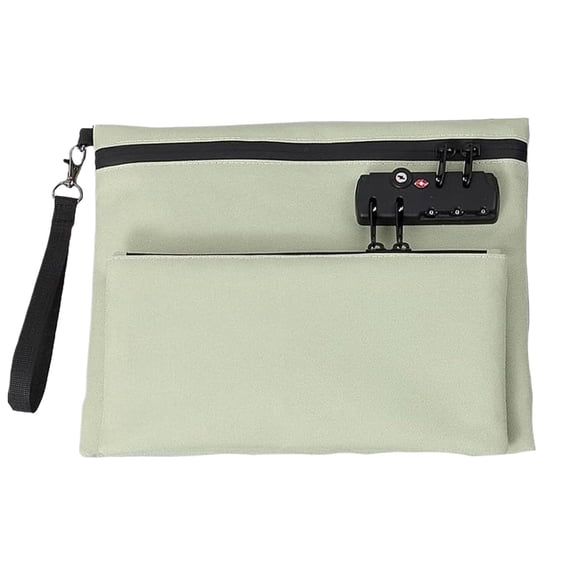 WMGHA Anti-Theft Travel Lock Bag – Secure Zippered Handbag with Combination Lock – Double-Layer ID & Valuables Pouch for Men & Women – Durable & Lightweight