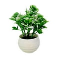 thumbnail image 1 of WMGHA Artificial Plants & Flowers in Plastic White Pot Black Roses Artificial Flowers Potted Plant Spring Decor for Centerpiece Table Decorations Home Office Desk Decor,5 Inch, 1 of 3