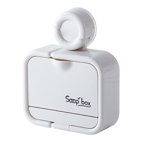 WMGHA Bar Soap Holder Dish Shower Self Draining Soap Container with Lid, Bar Soap Holder with Suction Cup and Drain Wall Mounted Soap Box for Shower,Keep Soap Bars Dry,Waterproof Dustproof