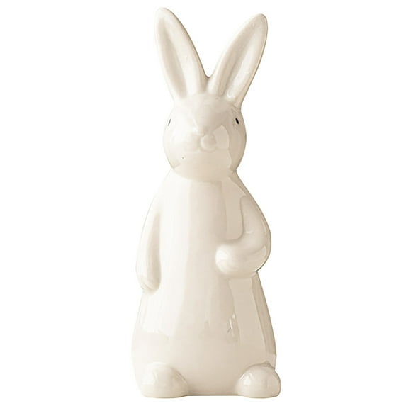 WMGHA Ceramic Bunny Rabbits Ceramic Bunny Figurine Rabbit Decor, Porcelain Modern Art Home Decoration, Statues for Home Decor Easter Bunny Rabbits Bunny Decor(Non-Edible Art Piece)