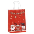 thumbnail image 1 of WMGHA Christmas Bags Small Size Paper Gift Bags With Handle For Holiday Party Favor, Christmas Eve Presents Packaging, Xmas Decoration Supplies For Candy Cookies Treats | 8.3 x 6 inch, 1 of 6