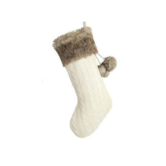 WMGHA Christmas Decorations ornaments Knitted Body with Pompom Christmas Stocking Xmas Tree Decoration Festival ornament Girl Party Favors for Kids 8-12