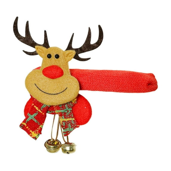 WMGHA Christmas Door Handle with Bell Decorations Cute Holiday Doorknob Decorations Indoor Door Knob Merry Christmas Ornament Signs for Home Hotel Bedroom Door Decor
