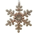 thumbnail image 1 of WMGHA Christmas Glitter Snowflake Ornaments Plastic Snowflakes Ornaments-Xmas Tree Hanging Decorations for Xmas Tree Gift for Holiday and Party,4.7-inch (Snowflake, Champagne Gold), 1 of 5