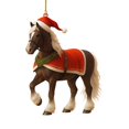 thumbnail image 1 of WMGHA Christmas Horse Ornaments for Tree Hanging Decor - 2D Acrylic Flat Pendant Animal Farmhouse Xmas Decor, Country Style Holiday Home Decoration for Equestrian Lovers, 1 of 9