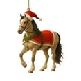 thumbnail image 1 of WMGHA Christmas Horse Ornaments for Tree Hanging Decor - 2D Acrylic Flat Pendant Animal Farmhouse Xmas Decor, Country Style Holiday Home Decoration for Equestrian Lovers, 1 of 9