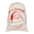 thumbnail image 1 of WMGHA Christmas Large Canvas Gift Bag 27.6" x 19.7", Drawstring Santa Burlap Sack Reusable Personalized Cloth Pouch for Xmas Presents Package, Party Supplies, Hoilday Decoration, 1 of 7