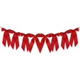 thumbnail image 1 of WMGHA Christmas Red Bow Garland Banner, 1 String of 8 Pre-Strung Satin Ribbon Bow Party Hanging Garland Decoration for Birthday,Valentine's Day Christmas Holiday Party Supplies(2m), 1 of 9