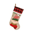 thumbnail image 1 of WMGHA Christmas Stockings - 19" Christmas Stocking Deer Gnome Santa Snowman Burlap Plaid Xmas Stocking Holiday Christmas Decor Gifts for Family Kids,Festive Fireplace and Gift-Giving Occasions, 1 of 3