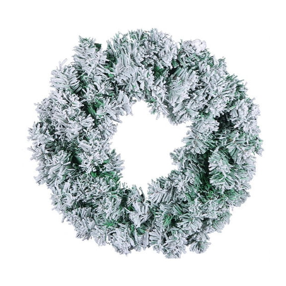 WMGHA Christmas Wreath, 12/15.7/20 Inch Flocked Snow Wreath with Frosted Branches, Berries and Pine Cones for Front Door Decoration Indoor Window Wall Fireplace Xmas Décor