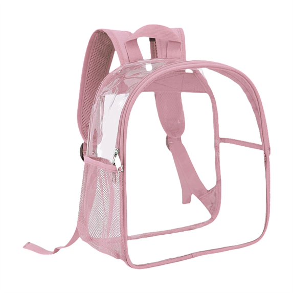 WMGHA Clear Backpack Stadium Approved 12x11x6 inches- Transparent Bag for Concert Work Sport Event - PVC Material See Through Backpack - Secure Zipper Closure for Events Games and Travel
