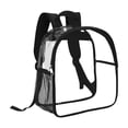 thumbnail image 1 of WMGHA Clear Backpack Stadium Approved 12x11x6 inches- Transparent Bag for Concert Work Sport Event - PVC Material See Through Backpack - Secure Zipper Closure for Events Games and Travel, 1 of 5