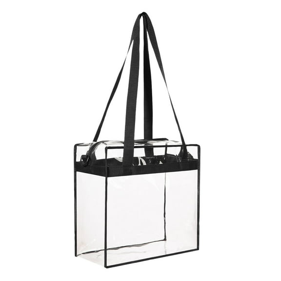 WMGHA Clear Bag for Stadium Events Approved, 12.6x5.1x12.6 Large Transparent Tote Bag with Zipper, PVC Clear Bag Stadium Approved for Gym Concert Sports Festivals School Work