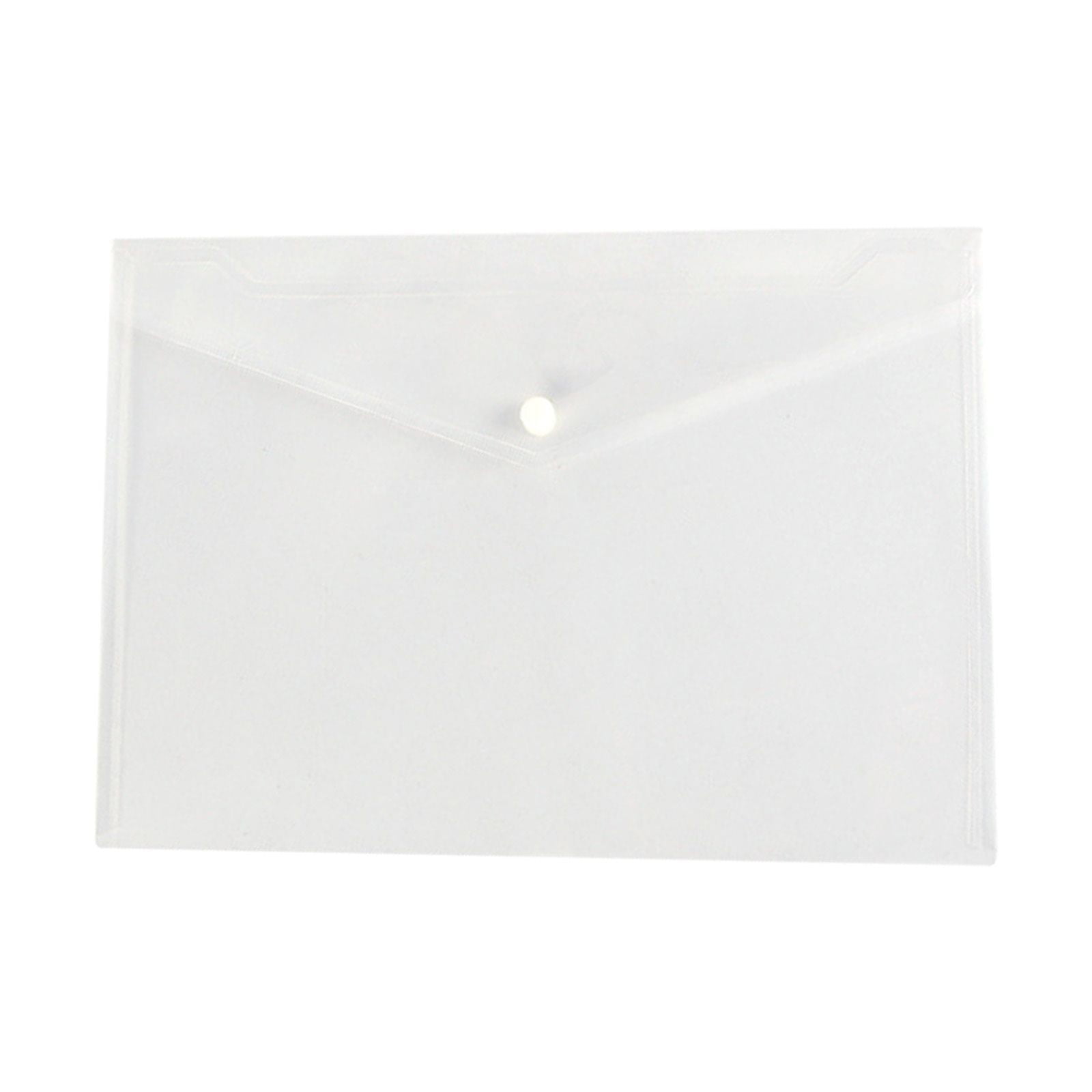 WMGHA Clear Plastic Envelope with Snap Button Closure, Plastic ...