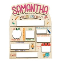 WMGHA Custom Name Wooden 𝗦𝗰𝗵𝗼𝗼𝗹 Sign - First & Last Day Photo Prop Reusable Board for Preschool Kindergarten Grades, Personalized Children Memory Keepsake Decor