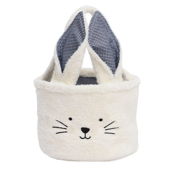 WMGHA Easter Baskets for Kids,Easter Gift for Boys and Girls,Bunny Basket with Handle for Egg Hunting,Rabbit Bucket Tote Bag Storage Container Organization,Easter Decorations,Candy Gifts Storage