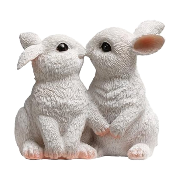 WMGHA Easter Bunny Couple Decorations Spring Easter Rabbit Decor Figurines Valentine Day Tabletopper Decorations for Party Home Holiday Cute Rabbit Easter Day Couple Gifts Decorations