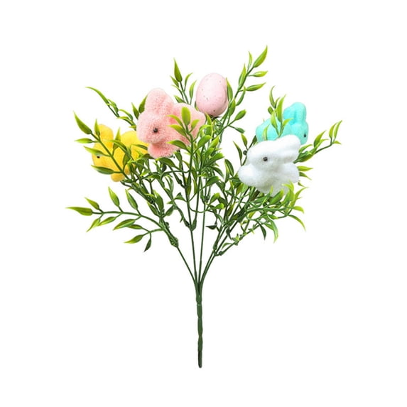 WMGHA Easter Egg Branch Artificial Easter Stem Creative Easter Floral Picks Plastic Easter Bouquet For Easter Day Decoration Artificial Flower Vase, Easter Flowers Artificial For Decoration