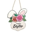 thumbnail image 1 of WMGHA Easter Wreath Decorations for Front Door Outdoor, 3D Wooden Easter Door Hanging Decor Flowers Egg Spring Wreaths with Happy Bunny Welcome Sign for Porch Wall Room Farmhouse, 1 of 3