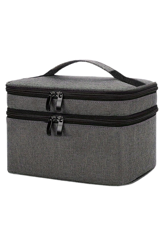 Foldable Travel Bottle Organizer Storage Bag - Mesh Pockets Zippered Toiletry Case, Large Capacity Cosmetic Pouch for Suitcase Packing Essentials