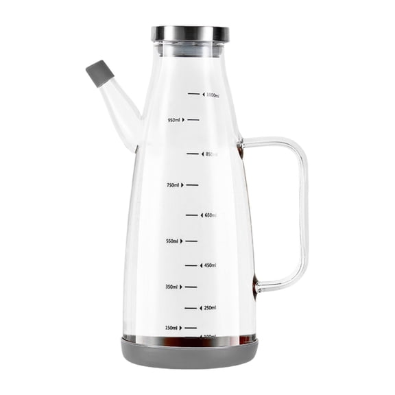 WMGHA Glass Oil Dispenser Bottle with Measurements,1000ml Leakproof Spout Container for Olive/Vinegar Dressing | BPA-Free Kitchen Essential,Oil Container Kitchen for Olive/Vinegar/Soy Sauce