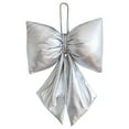 thumbnail image 1 of WMGHA Glitter Christmas Bow Decorations for Xmas Tree 10 × 7.5 inch 3D Shiny Bows Hanging Ornaments Decorative Fabric Bow-Knot Pendant for Holiday Party and Wedding, 1 of 6