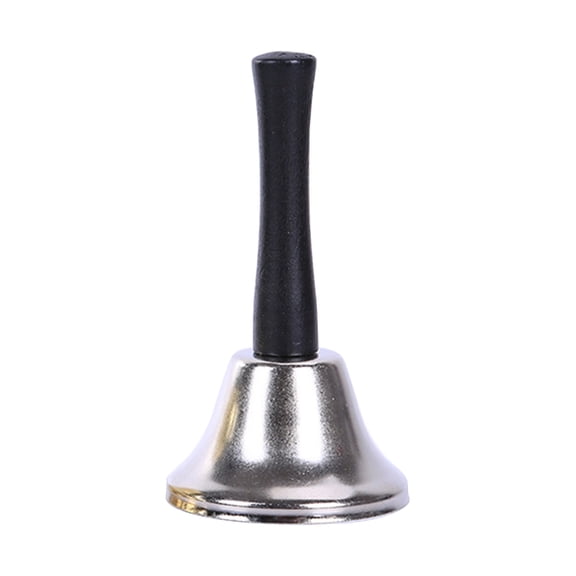 WMGHA Gold Hand Bell, Steel Call Bell for Wedding, Adults, Dinner Bells for Food Line, Classroom Bells for Inside, Alarm, Jingles, Ringing, Christmas Style Stainless Steel Gold Silver Bell