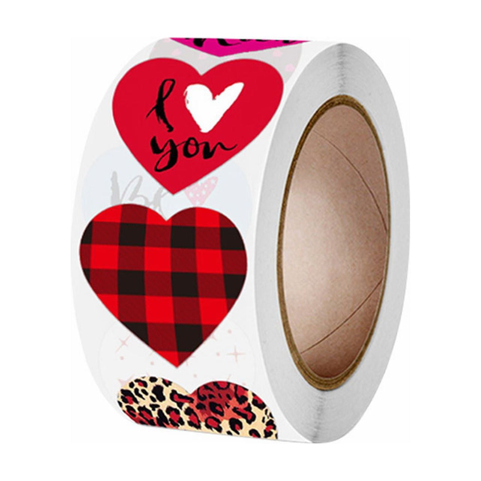 Thank You Heart Stickers – 100 Pack Kraft Paper Stickers For Gifts, Weddings & Cards
