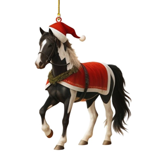 WMGHA Horse Ornaments for Christmas Tree - 2D Flat (Not 3D) Acrylic Christmas Ornaments 2026 for Decor - Horse Gifts for Women Men,Birthday Equestrian Gifts for Mom Dad Friend, Animal Ornament