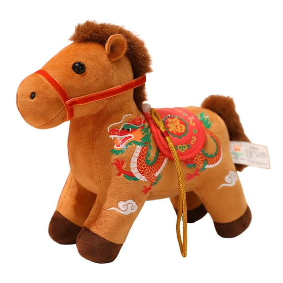 WMGHA Horse Stuffed Animal Cute Pony Plush Pretend Play Horse Toys for Girls Kids Nursery Bedroom Decor Birthday and Creative Play for Toddlers, Horse Ornament
