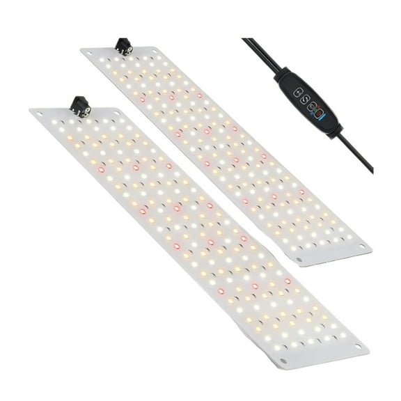 WMGHA LED Plant Grow Light, Full Spectrum Grow Light with 4 Dimmable Levels and Auto On/Off Timer, 135 LEDs Plant Grow Lamp for Seedlings, Veg, Bloom and Succulents, Easy to Assemble,12"x4"