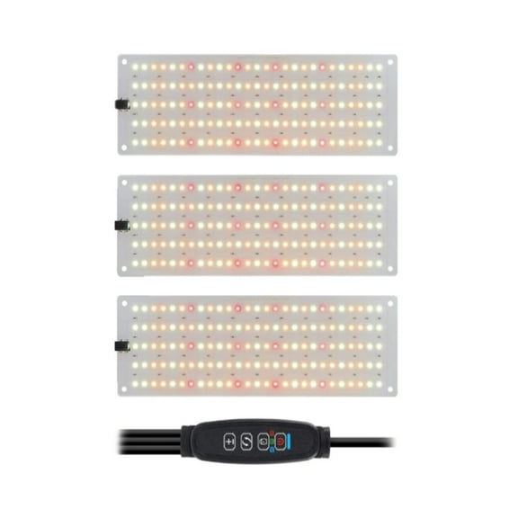 WMGHA LED Plant Grow Light, Full Spectrum Grow Light with 4 Dimmable Levels and Auto On/Off Timer, 135 LEDs Plant Grow Lamp for Seedlings, Veg, Bloom and Succulents, Easy to Assemble,12"x4"