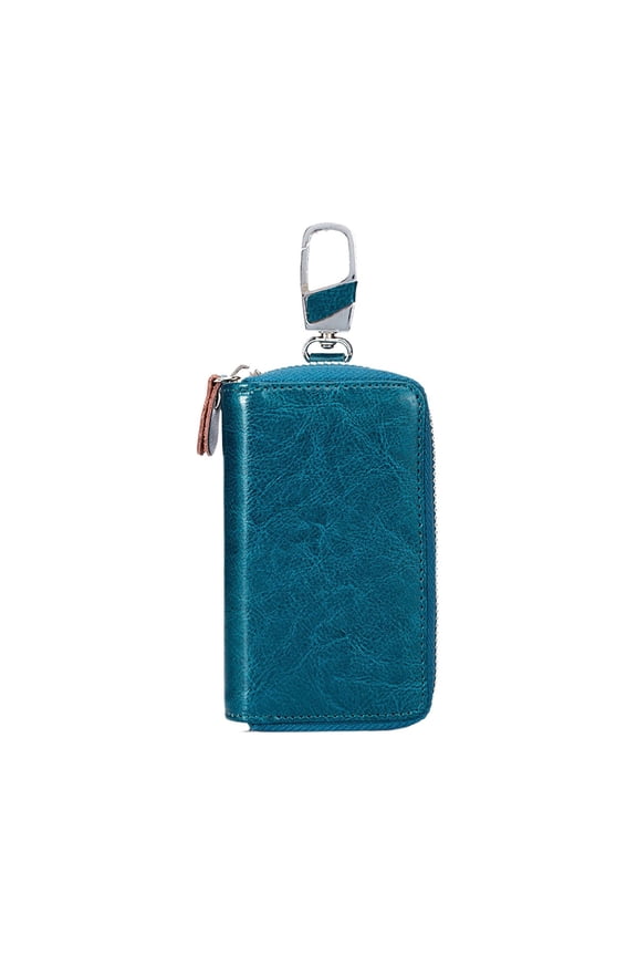 Large Leather Key Case Wallet with 12 Hooks & 1 Keychain/Ring for Men or Women, Waist Hanged Key Organiser, Leather Key Holder Case, Multiple Key Holder, Key Fob, Car Key Holder