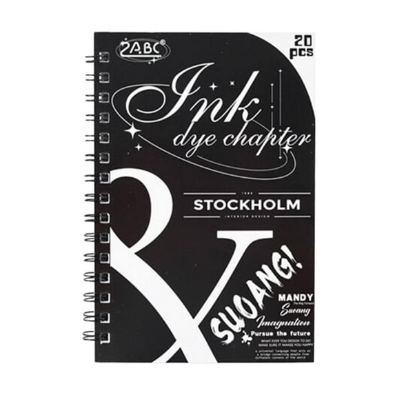 WMGHA Lined Spiral Journal Notebook, 20Pages, Medium 5.1 in x 8.3 in -Thick Paper, Hardcover, Double-Wire Spiral Journal & Notebook(Every page is different)