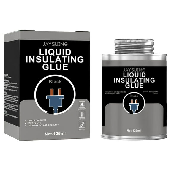 WMGHA ‌Liquid Insulating Rubber Glue (4.2oz/125ml)‌ - High-Temp Wire Cable Coating, Waterproof Electrical Repair Sealant for DIY Automotive/HVAC (Quick-Dry Formula)