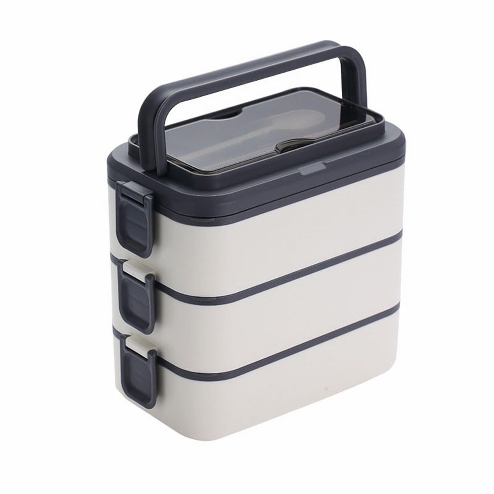 WMGHA Lunch Box, Stackable 3 Layers Containers, Leakproof Microwave ...