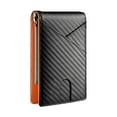 thumbnail image 1 of WMGHA Mens Slim Wallet for Men Minimalist PU Leather Carbon Fiber Rfid Blocking Bifold Credit Card Holder,Scratch Resistant, Credit Card Holder & Money Clip, Easily Removable Money & Cards, 1 of 9
