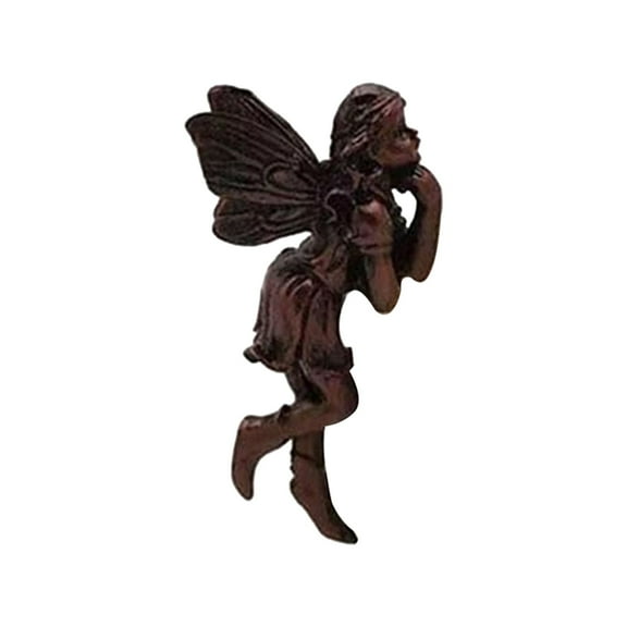 WMGHA Miniature Fairies Figurines Flower Pot Huggers Mini Resin Flying Angel Sculpture Fairy Garden Accessories Planter Pot Hanger Outdoor Garden Lawn Decoration,Vintage Angel Statue Decor