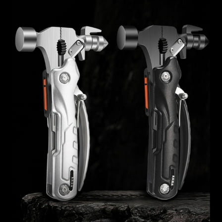 WMGHA Multitool Hammer, Multitool with Safety Lock, Durable Nylon Sheath, Gifts for Men, Dad Gifts, Multipurpose Tool for the Home, Camping Equipment, and Work, Hammer, Pliers, Survival Knife