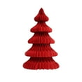 thumbnail image 1 of WMGHA Paper Christmas Tree Decor 3D Honeycomb Trees Table Centerpiece for Modern Christmas Mantel Decorations Home Xmas Holiday Party Decorations - 15 inch (White, Red,Green), 1 of 5