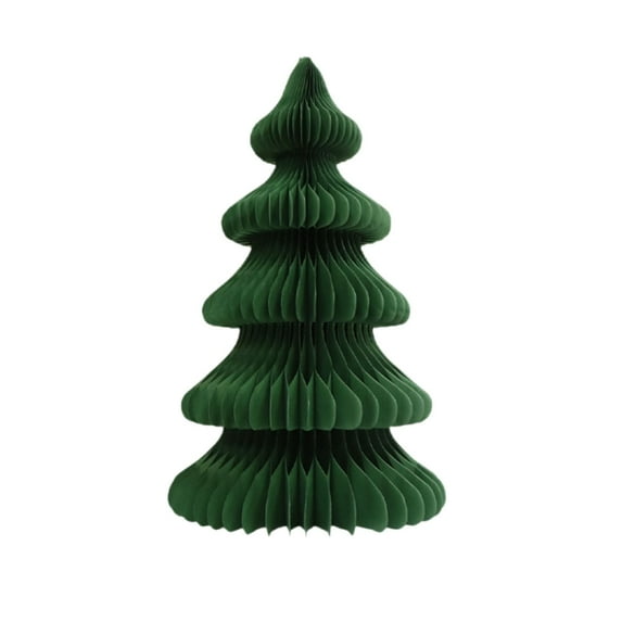 WMGHA Paper Christmas Tree Decor 3D Honeycomb Trees Table Centerpiece for Modern Christmas Mantel Decorations Home Xmas Holiday Party Decorations - 15 inch (White, Red,Green)