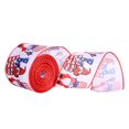 thumbnail image 1 of WMGHA Patriotic Wired Edge Ribbon 6 Yards Red Blue White American Flag Ribbon 2.5 Inch 4th of July Stars Stripes Fabric Ribbon for Independence Day Memorial Day Wreath DIY Craft, 1 Roll, 1 of 1