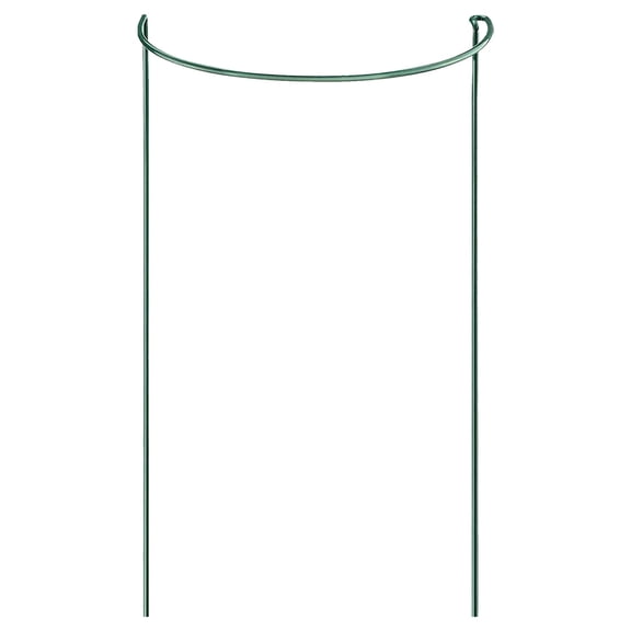 WMGHA Plant Support Stakes, Half Round Metal Peony Cages and Support, Green Garden Plant Stake Plant Support Ring Border for Peony Tomato,Hydrangea,Flower Indoor Outdoor, 10" W x 24" H