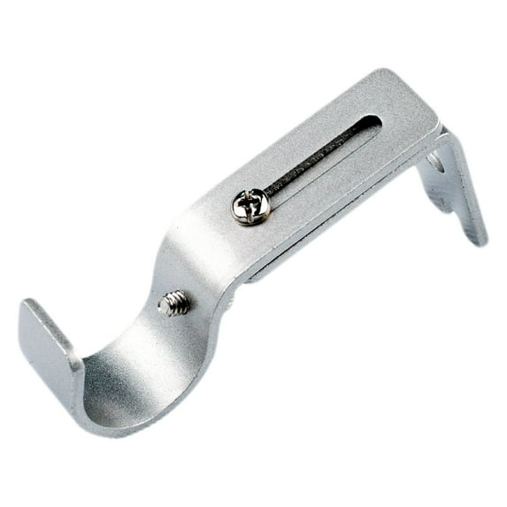 WMGHA Premium Curtain Rod Brackets - Adjustable Wall Mounts, Curtain Rod Holders for 1 Inch Rod, No Drill, No Damage – Perfect Curtains Every Time – 1” Silver