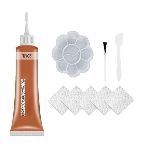 WMGHA ‌Professional Leather Repair Kit‌ - 20ML Advanced Gel for Car Seats/Couches/Jackets, Vinyl & Faux Leather Scratch Restorer with Spatula & Color Blending Guide (2025 Upgraded Formula)