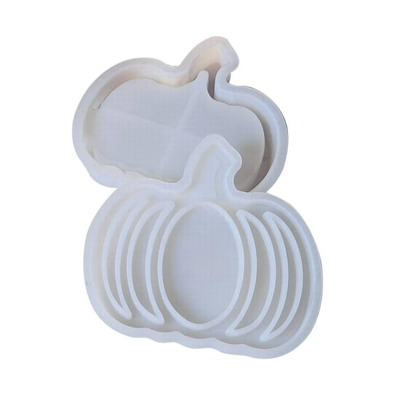 WMGHA Pumpkin Silicone Molds for Casting - Autumn & Halloween DIY Plaster, Wax, Resin Crafts - 2-Pack Reusable Baking & Candle Making Molds - Fall Home Decor Kit