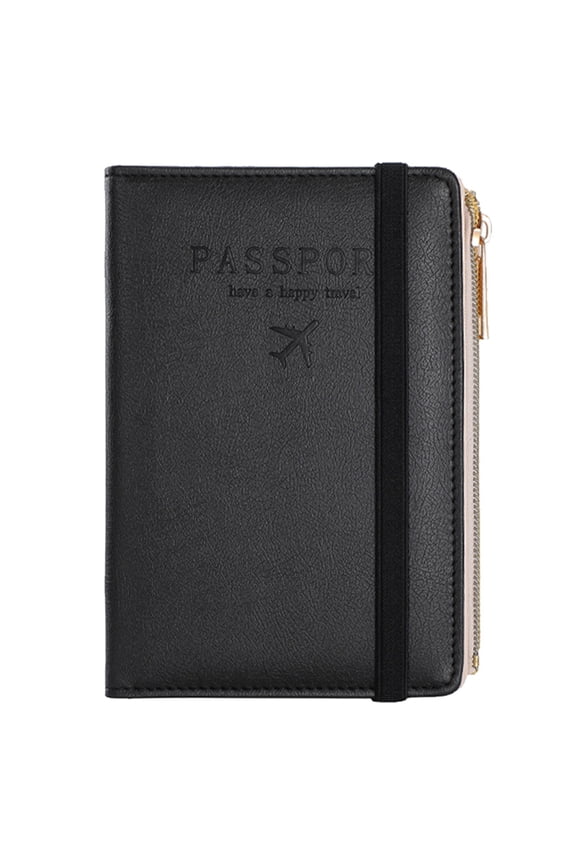 RFID-Blocking Passport Holder Travel Wallet – Premium PU Leather Cover with Card Slots, Pen Loop & Boarding Pass Pocket, Secure Organizer for Men/Women, Travel Essentials