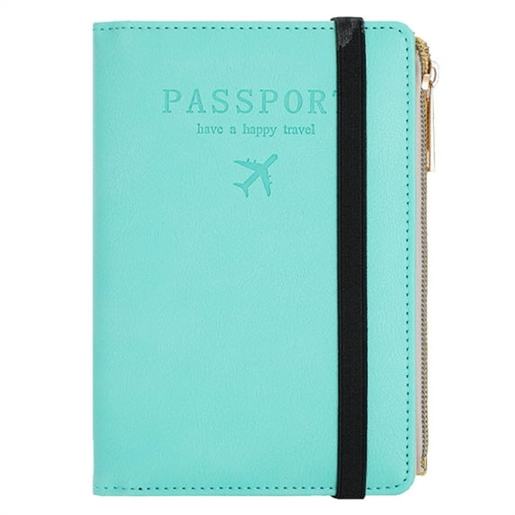 WMGHA RFID-Blocking Passport Holder Travel Wallet – Premium PU Leather Cover with Card Slots, Pen Loop & Boarding Pass Pocket, Secure Organizer for Men/Women, Travel Essentials